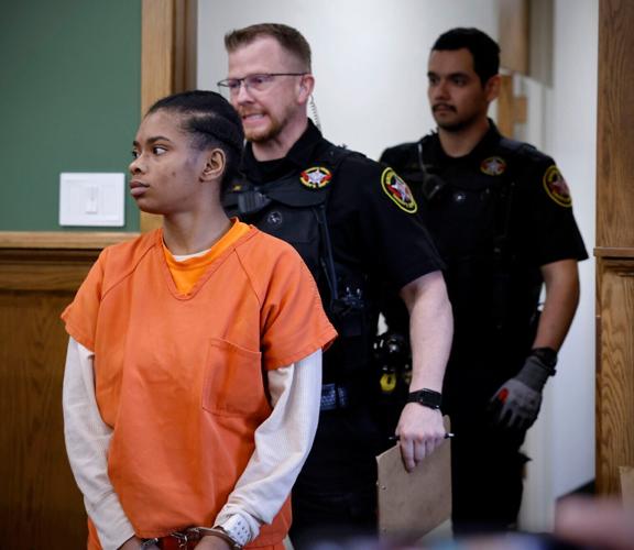 Chrystul Kizer in the courtroom