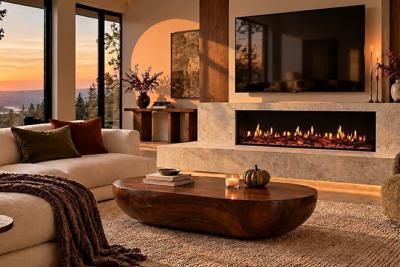 Fall fireplace décor ideas inspired by 2026 interior trends