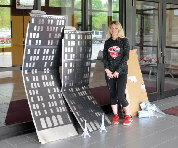 Stacie Sheppard with decorations