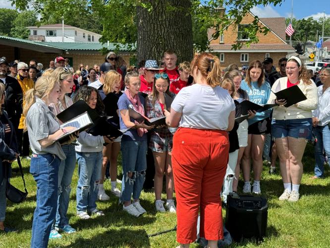 Williams Bay High School Choir performs at the 2024 Memorial Day program at Edgewater Park