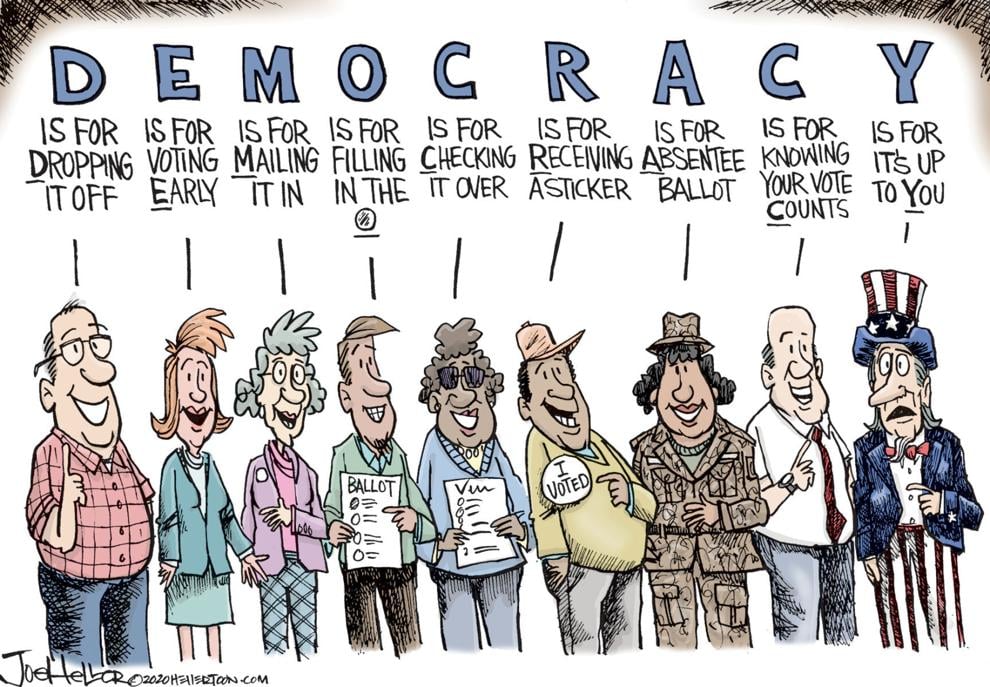 Editorial cartoon: How do you spell democracy? | Editorial