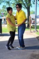 Walworth County Fair: Frieda and Dennis Evangelista of Long Grove, Ill. dance to the music at the Park Stage