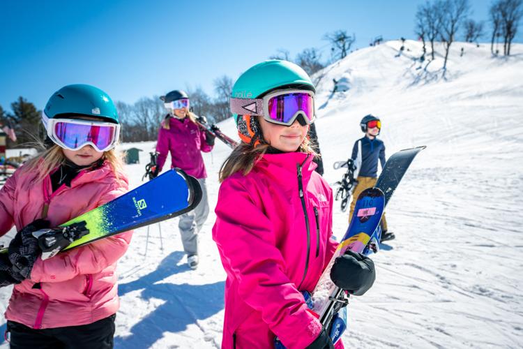 Family skiing at Grand Geneva