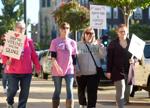 Marching downtown