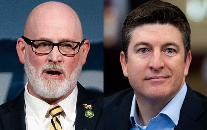 U.S. Reps. Derrick Van Orden, left, and Bryan Steil, Republicans of Wisconsin.