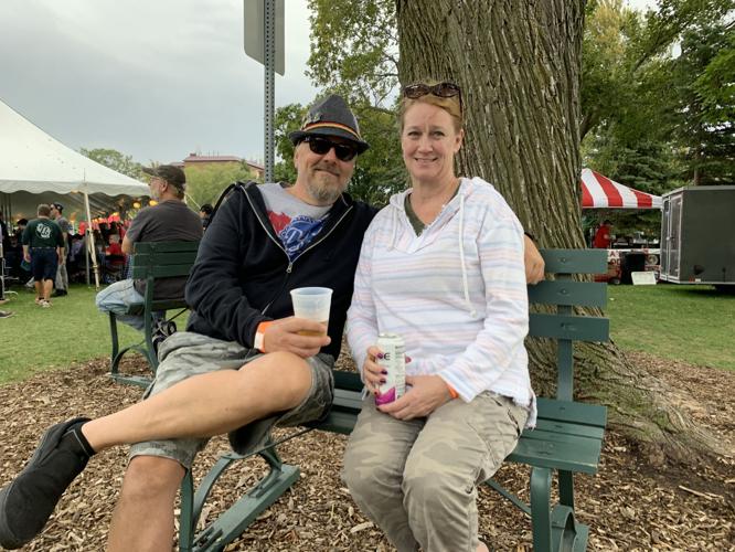 Taking in the Oktoberfest activities