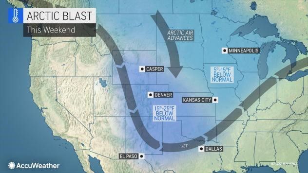 Weekend arctic blast by AccuWeather