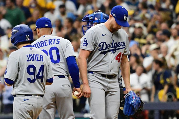 BASEBALL-MLB-MIL-LAD/