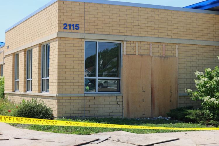 Vehicle crashes into Olympia Brown School in Caledonia