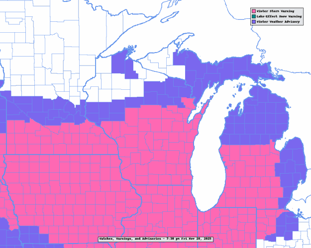 NWS watches, warnings, advisories 11-28-25