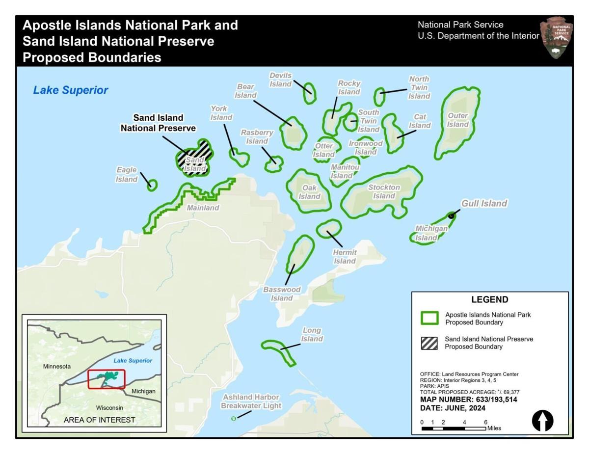 Apostle Islands National Park proposed map