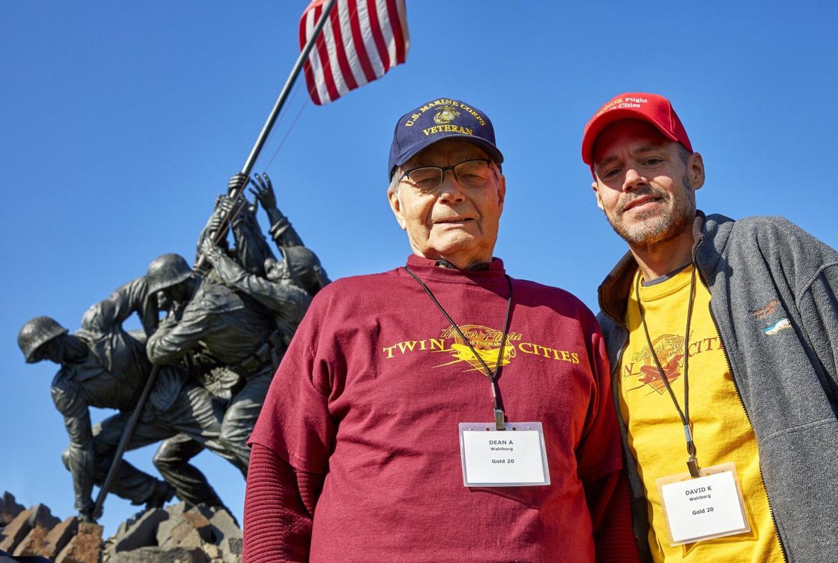 Dean and David by Marine Corps War Memorial