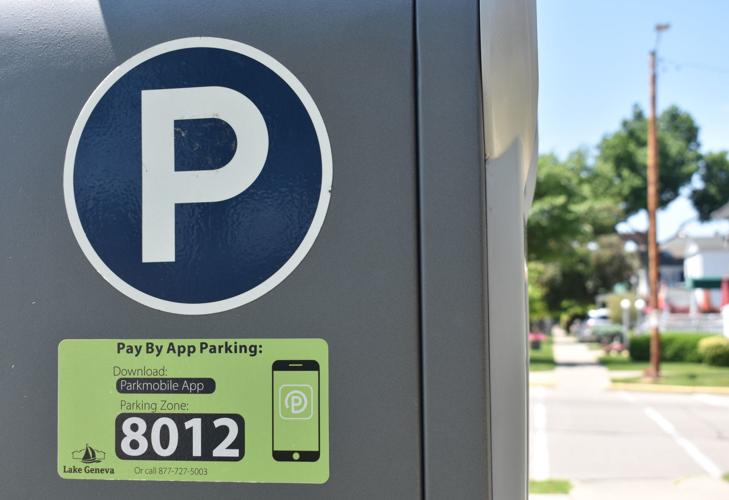 Parking App Zone Sticker on Meter