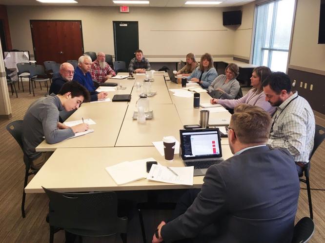 Echo Lake steering committee around the table at first meeting