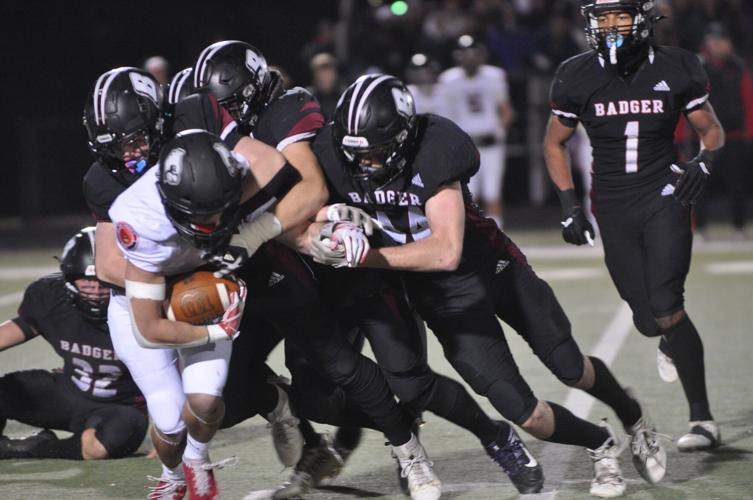 Badger defenders combined for a tackle for loss