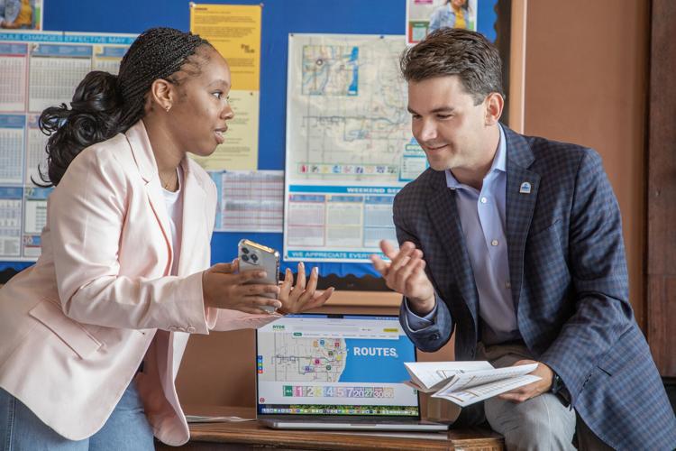 Dajanae Williams - Business Management Graduate & Racine Alderman Trevor Jung - July 2024