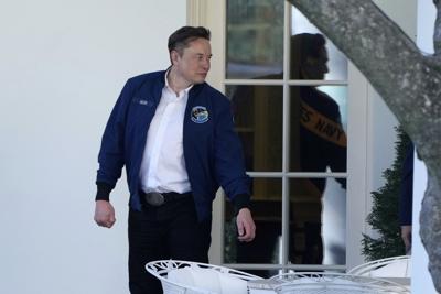 Elon Musk at the White House complex