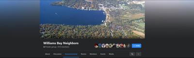 Williams Bay Neighbors Facebook page