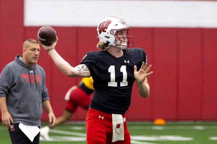Mabrey Mettauer - Wisconsin spring practice