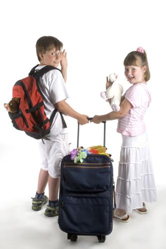Kids traveling.