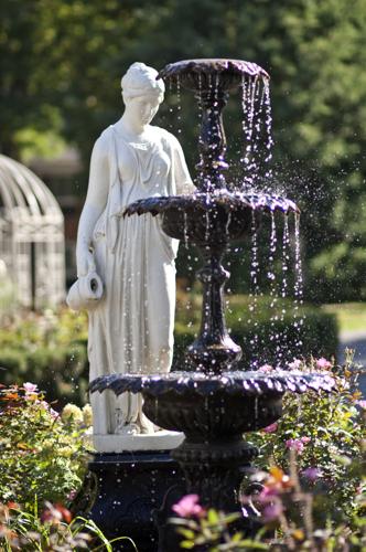 Maxwell Mansion fountain statue