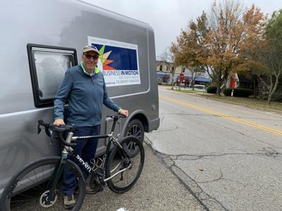 Steve Mercil, 69, of Lake Geneva is participating in a cross-country bicycle ride
