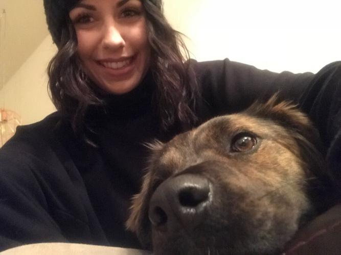 Kjellstrom with dog