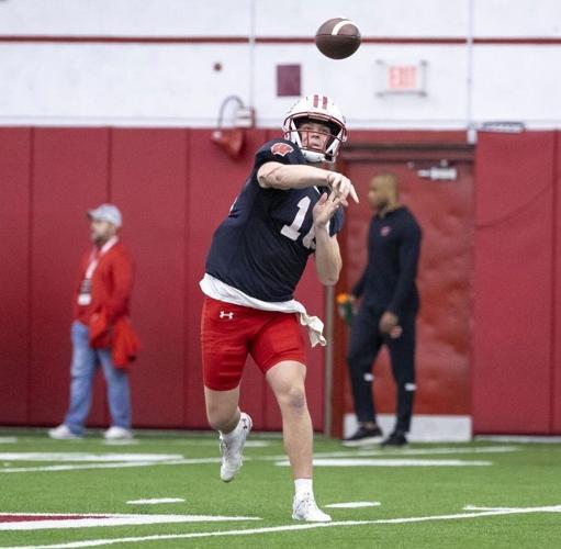 Braedyn Locke - Wisconsin spring practice
