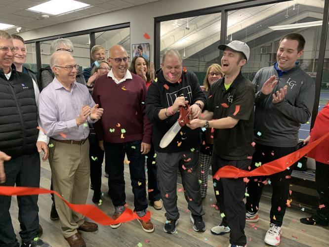 A ribbon-cutting ceremony was held April 5 to honor the opening of the new pickleball facility