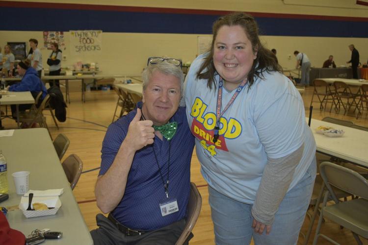 Todd Price and Kendra Richter at Tremper High School blood drive