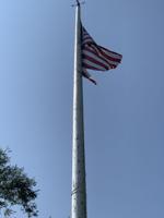 Historic wooden flag pole