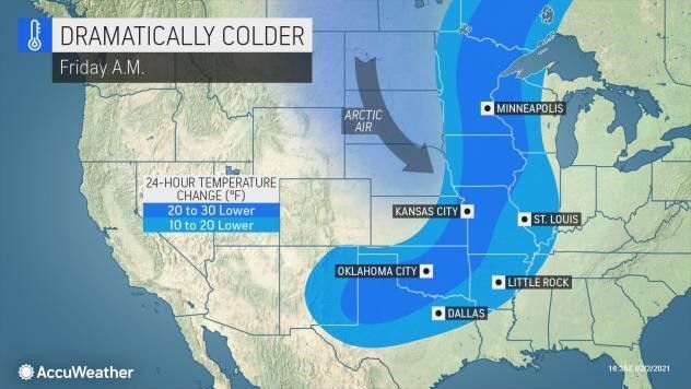 Cold blast begins Friday by AccuWeather