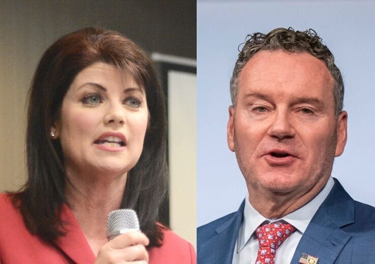 Rebecca Kleefisch and Tim Michels