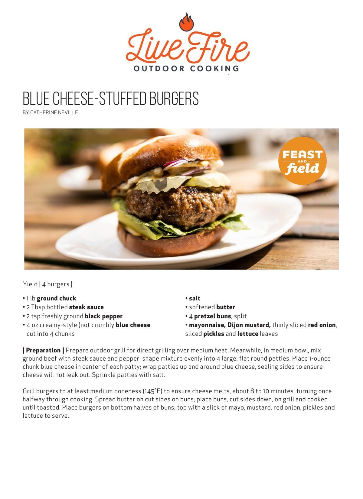 Download the Blue Cheese-Stuffed Burgers recipe