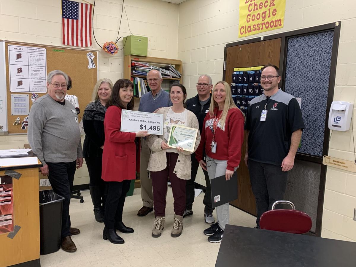 Badger High School science teacher Chelsea Miller recently received a $1,495 grant from the Environmental Education Foundation