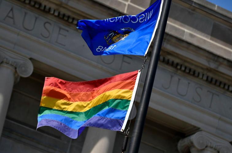 PRIDE FLAG AT COURTHOUSE FLOWN IN 2021