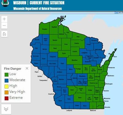 Fire danger 10-14-24, Wisconsin DNR photo