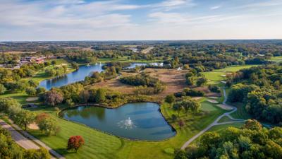 Heart-shaped pond at Grand Geneva