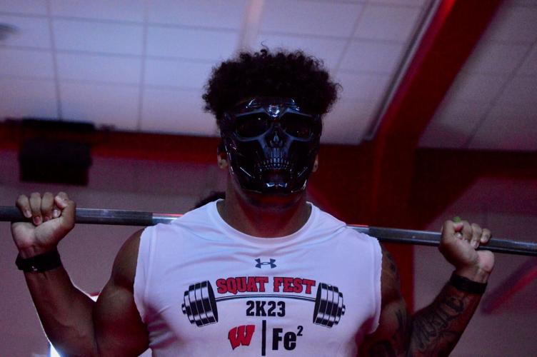 Braelon Allen mask Squat Fest