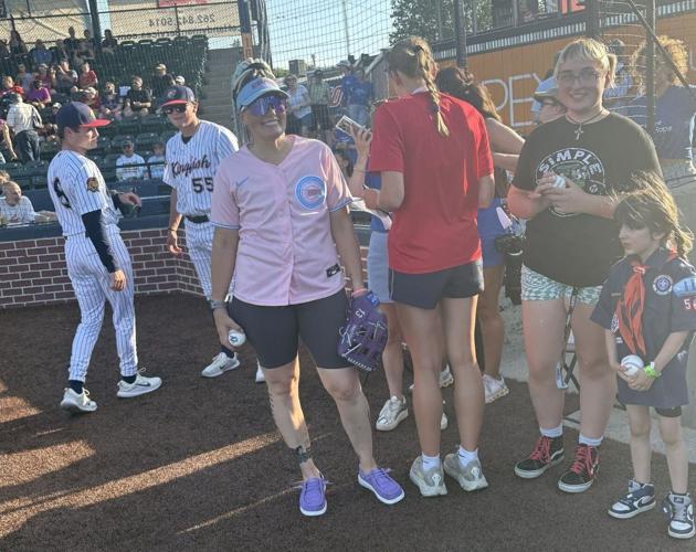 Hayley Kolar throws pitch for Kenosha Kingfish
