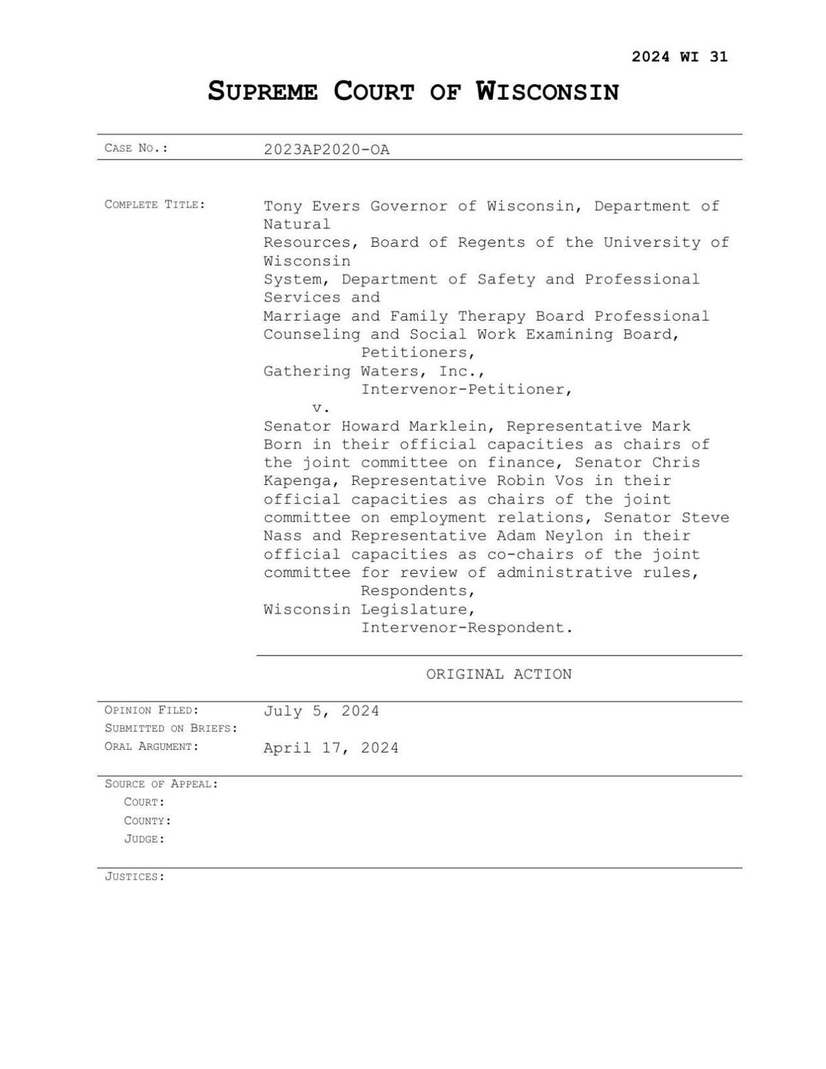 Stewardship program decision