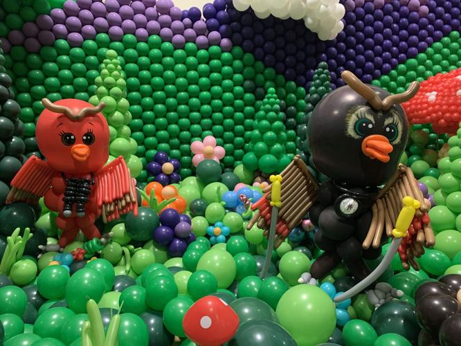 Even some Angry Birds joined in the fun of the Big Balloon Build (copy)