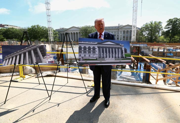 The site of ongoing construction of the planned White House ballroom in Washington (copy)