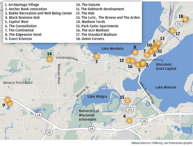 Recent significant construction projects in Madison