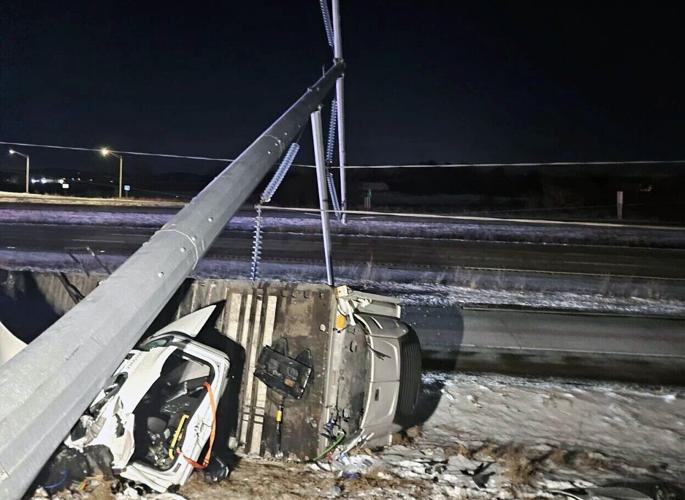 Semi power pole crash 1, Cottage Grove Fire photo