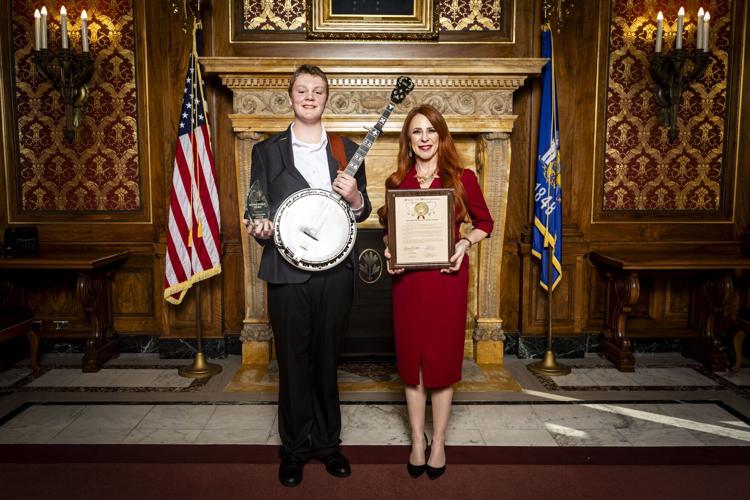 Aidan Muse with Rep. Nedweski