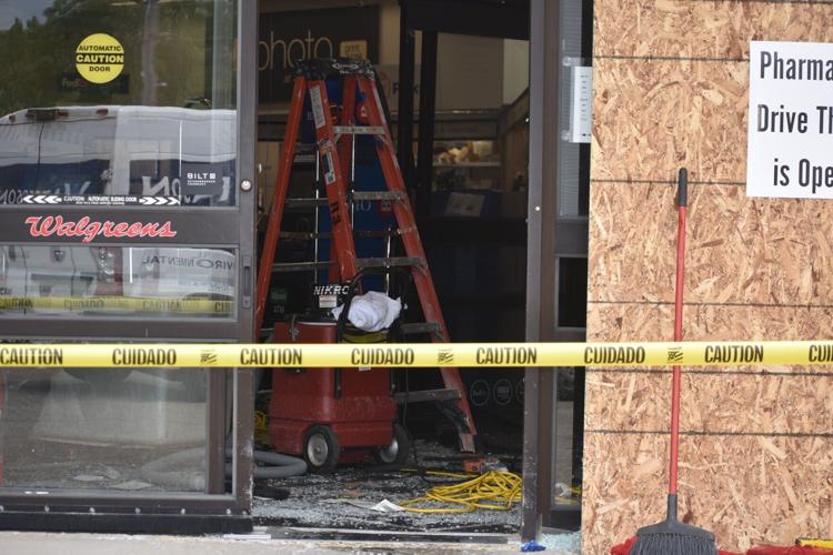 Glass shattered at Walgreen's