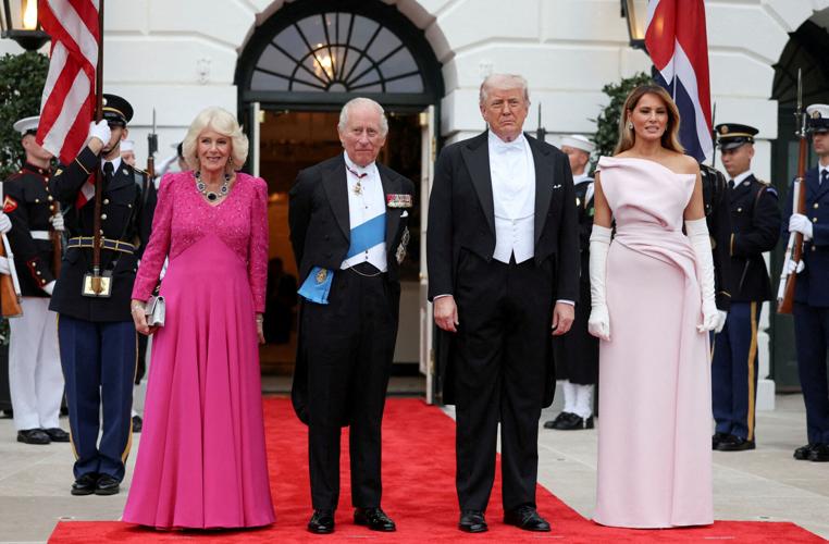 FILE PHOTO: Britain's King Charles and Queen Camilla in the United States for state visit