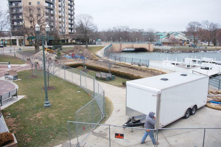 Construction site at Riviera for fuel storage tank replacement December 2019