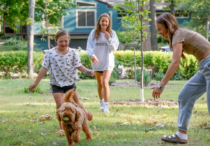 Olivia with sisters